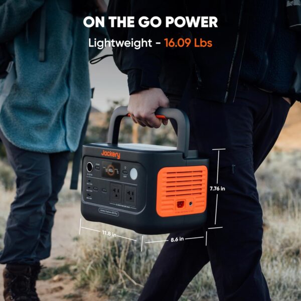 Jackery Explorer 600 Plus Portable Power Station 632Wh LiFePO4 Battery, 800W AC/100W USB-C Output - Image 2